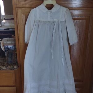Classic White Long-Sleeve Kids Pajama Gown